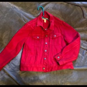Red Jean Jacket (STATEMENT PIECE)